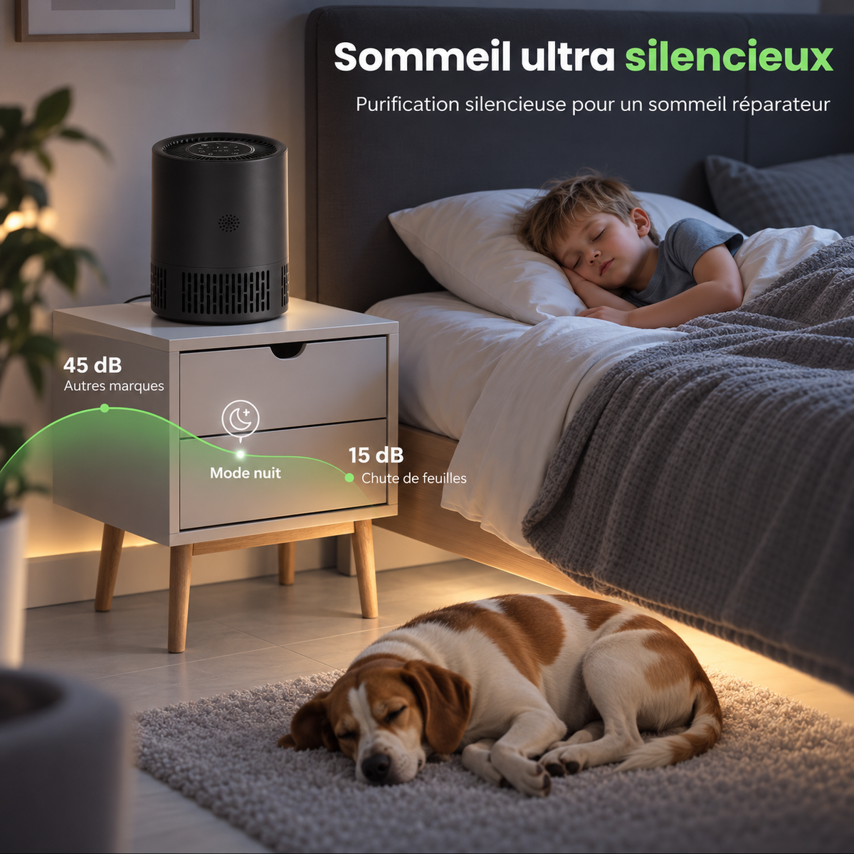 Purificateur d'Air - Maison Silencieux - Filtre HEPA